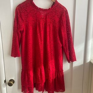 Zara lace red dress
